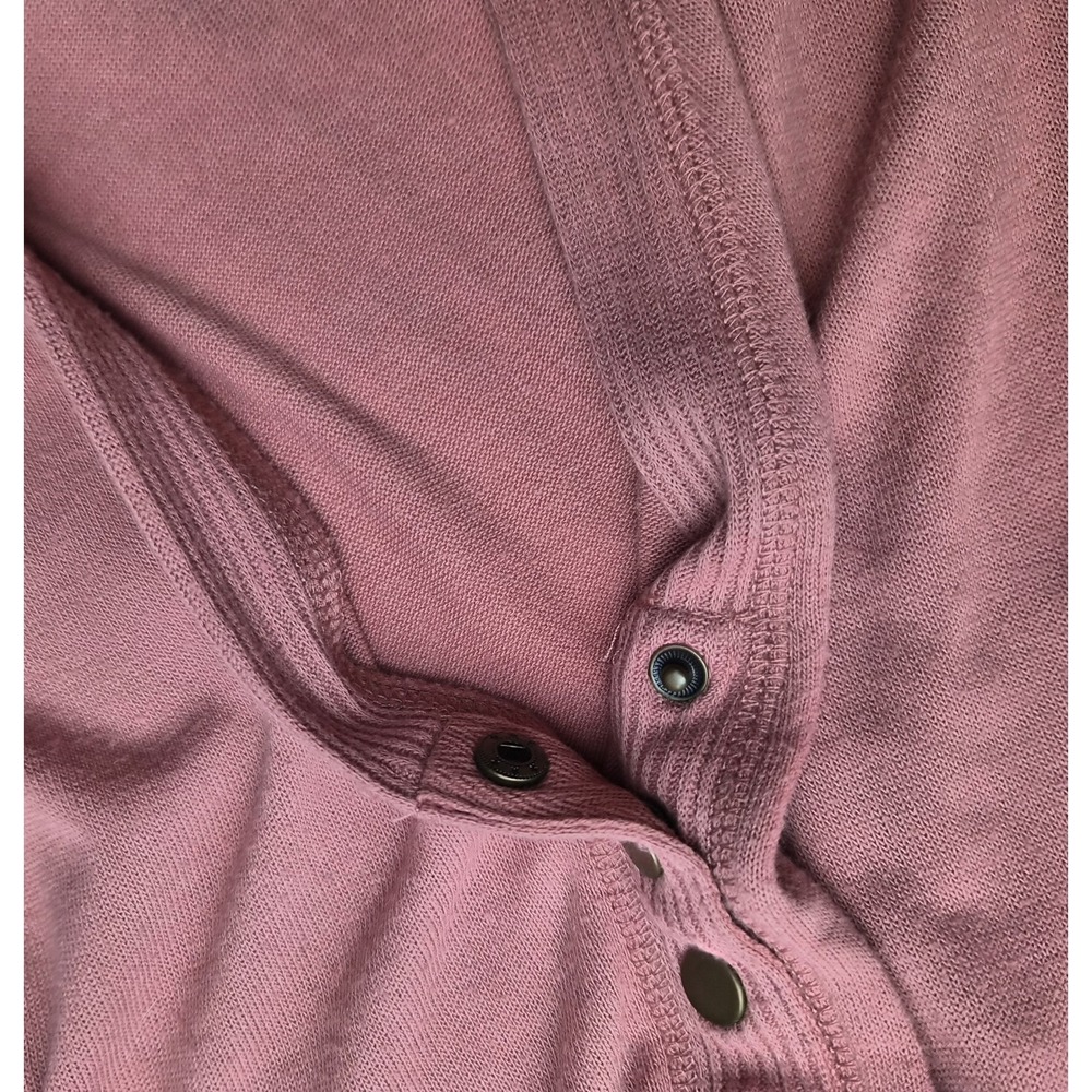 Zenana Outfitters V-neck Cardigan Long Sleeve Ribbed Hem Snap Buttons Coral SM - Picture 6 of 6